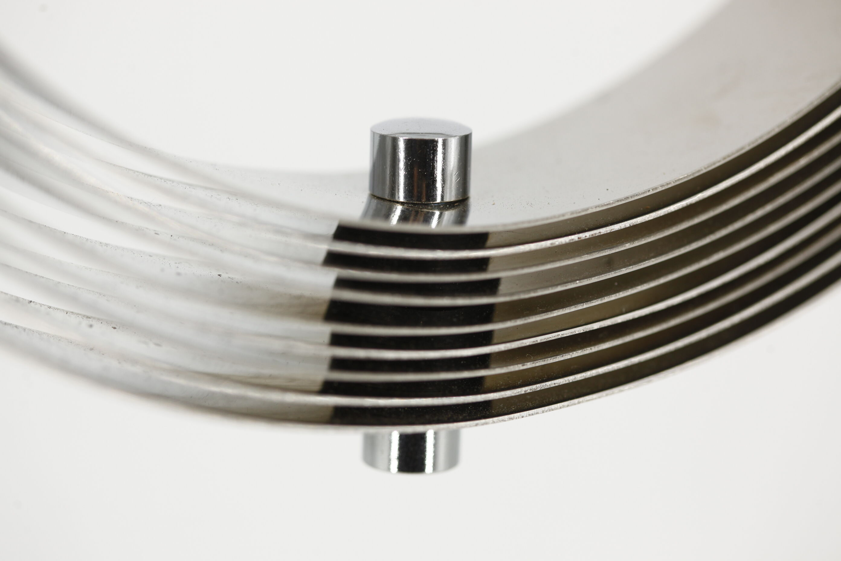 Ceiling lamp moon spiral chrome space age vintage spain 70's