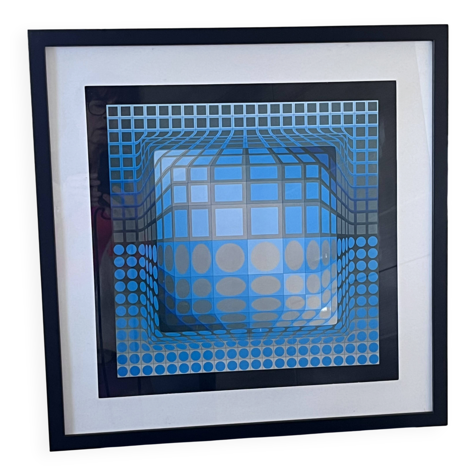 Victor Vasarely KOSKA-REV 100x100 Editions du Griffon vintage Op Art