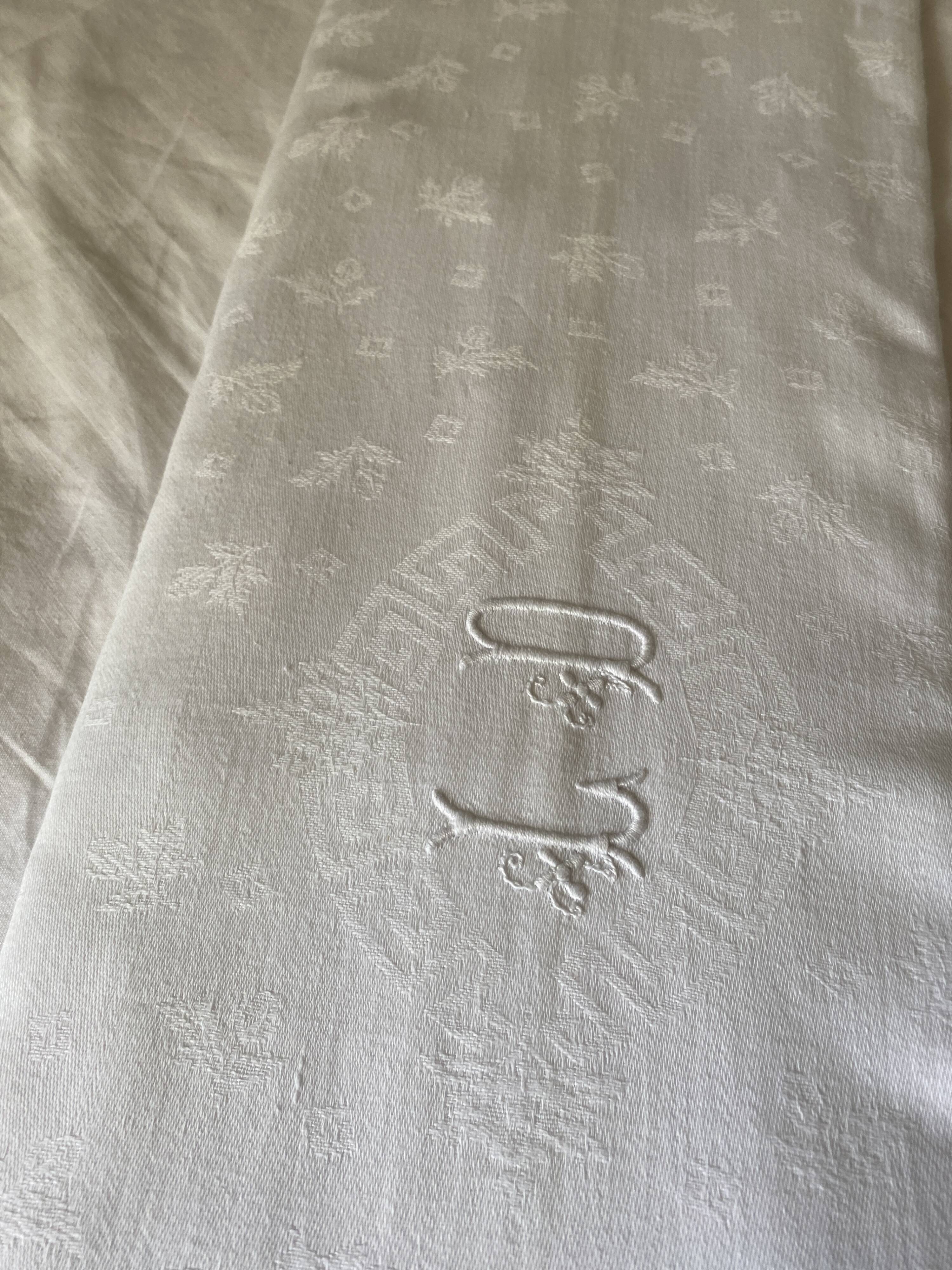 Nappe en damassée de coton
