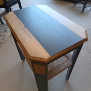 WOOD GUERIDON, CANING AND ANTHRACITE