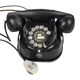 Old rotary dial telephone black metal bakelite rtt 1965