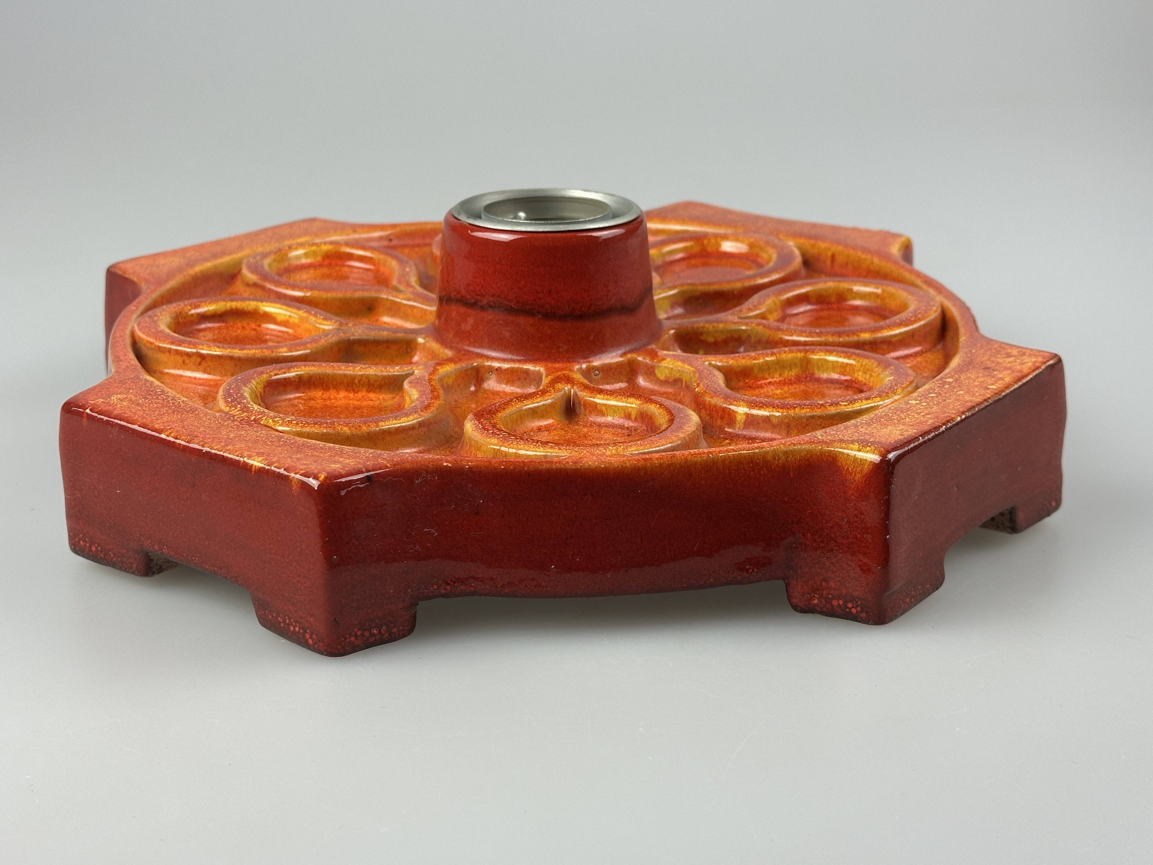 1960s/1970s Ceramic Wall Sconce, Mid-Century Space Age Design