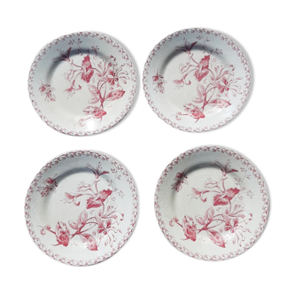4 iron earth dessert plates porcelain from Gien