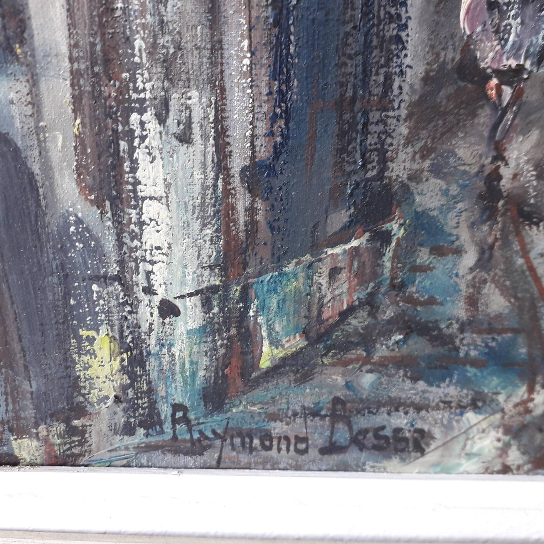 Painting table Montmartre Paris Raymond Besse
