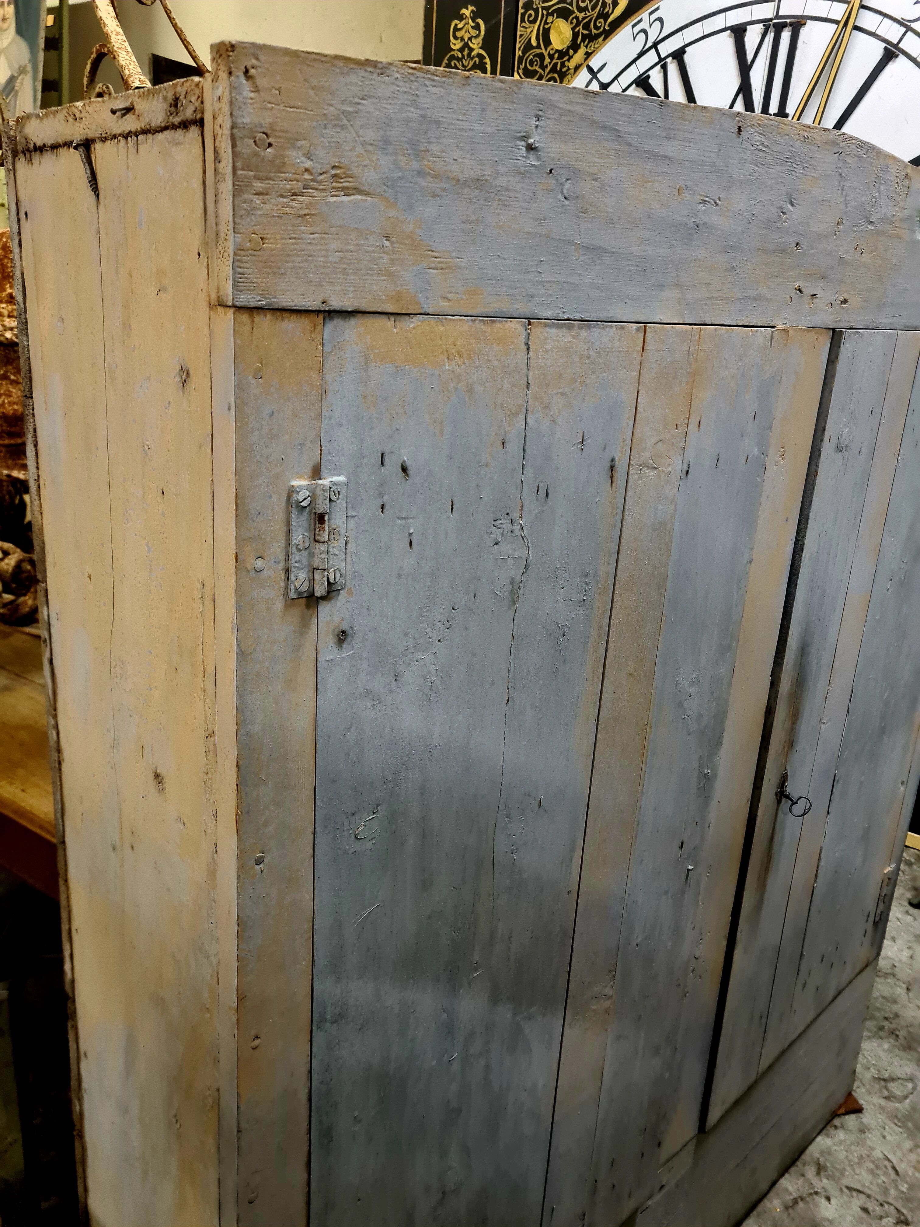 cabinet folk art wood painted original, around 1900