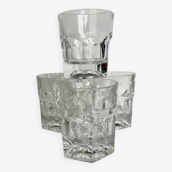 Ensemble de 4 verres à whisky en cristal