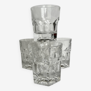 Set of 4 crystal whiskey glasses