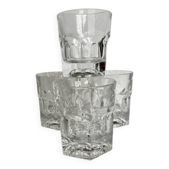 Ensemble de 4 verres à whisky en cristal