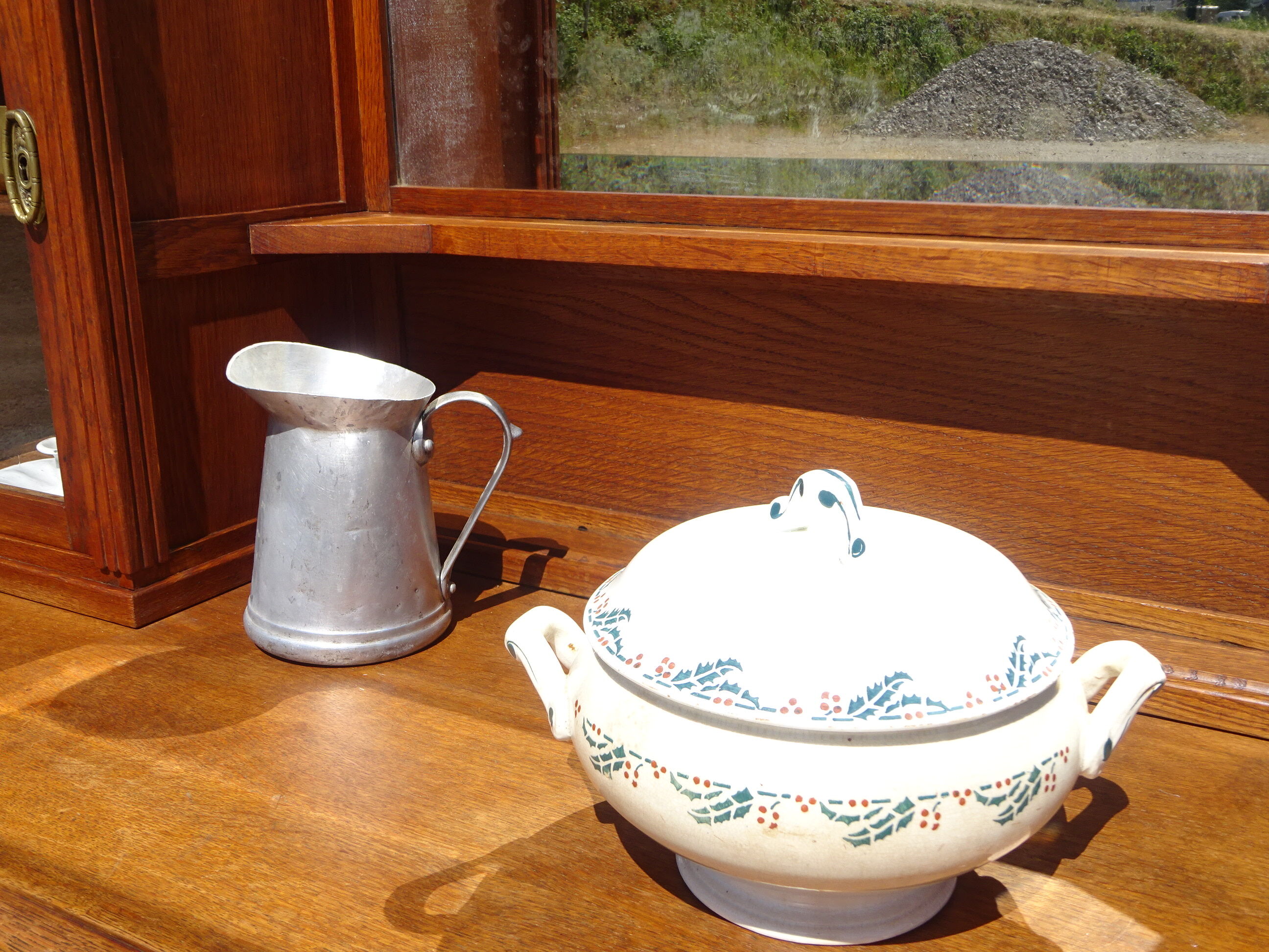 Buffet Art Déco avec guérites et miroir