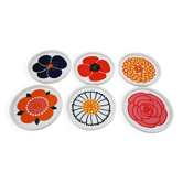 Set 6 dessous de verre années 60