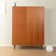 Elegant wardrobe from the 1960s in teak veneer