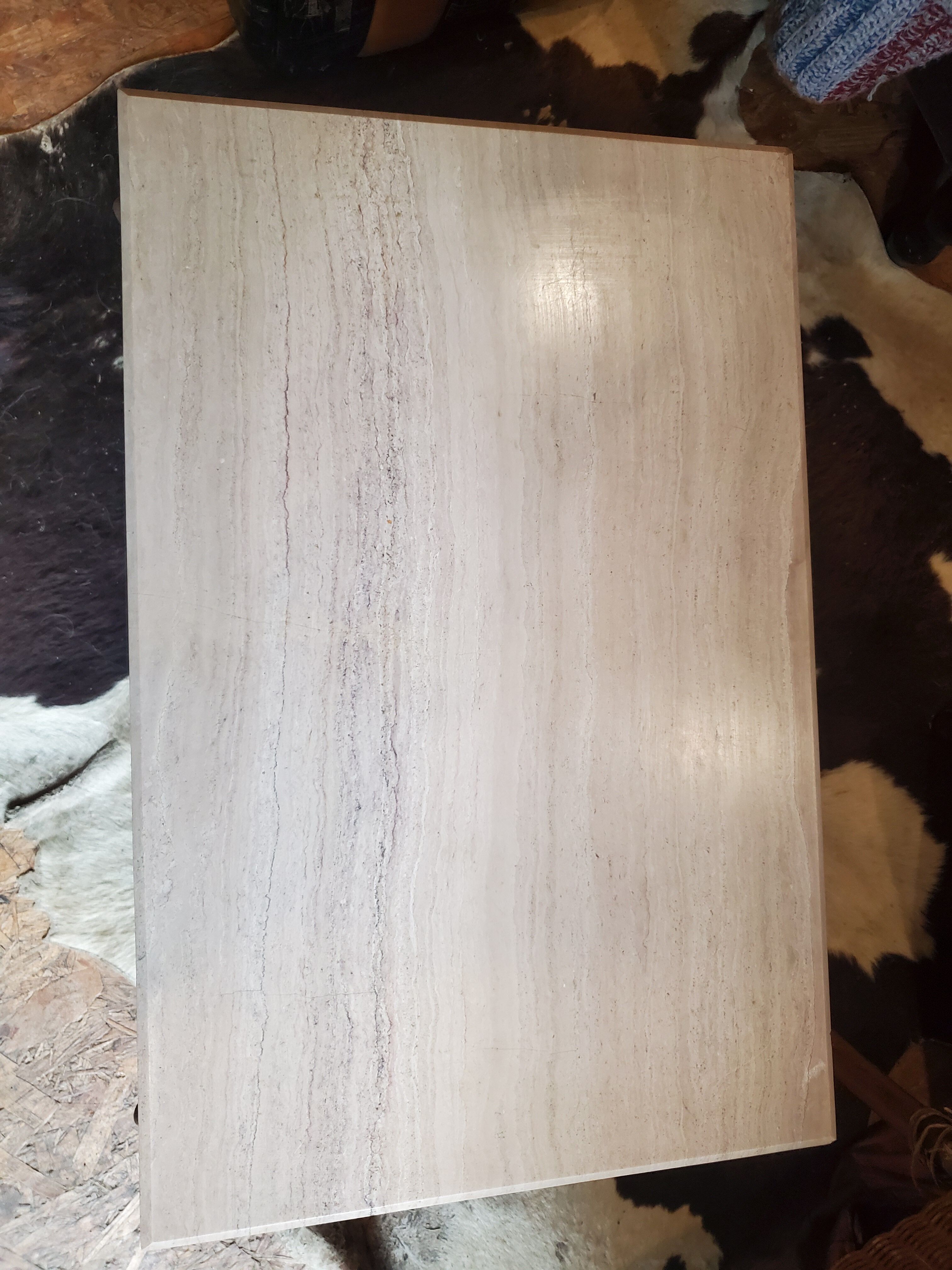 Table salon travertin