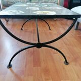Table basse Vallauris 1960. Décor Mme Roux