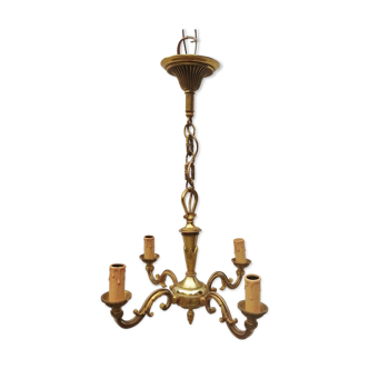 Lustre en bronze style Louis XV 4 branches