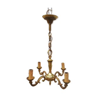 Louis XV 4-pointed bronze chandelier