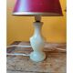Lampe en pierre marbrée  beige -  petite lampe albâtre