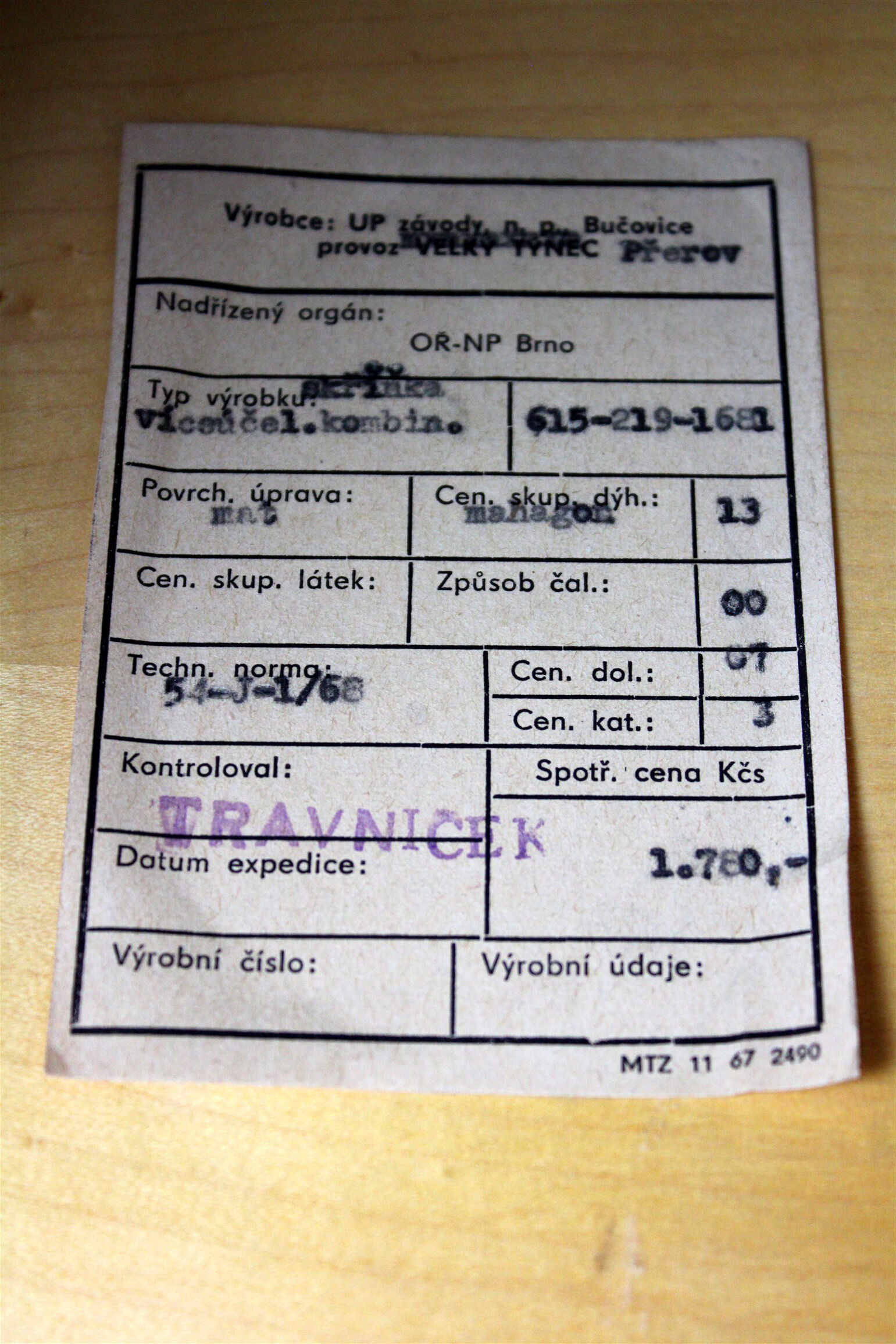 Mid-Century Sideboard by František Mezulaník for UP Bucovice, 1960s