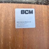 Set of 6 chairs and dining room table with extensions “BCM” circa 1960