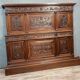 Very large Renaissance style center bed in carved walnut circa 1850