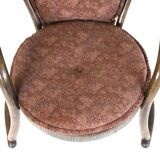 Vintage manou rattan set of 2 armchairs and table with glass top made in the 1970s