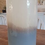 High oval vase in glass effect tie & dye natural gray beige