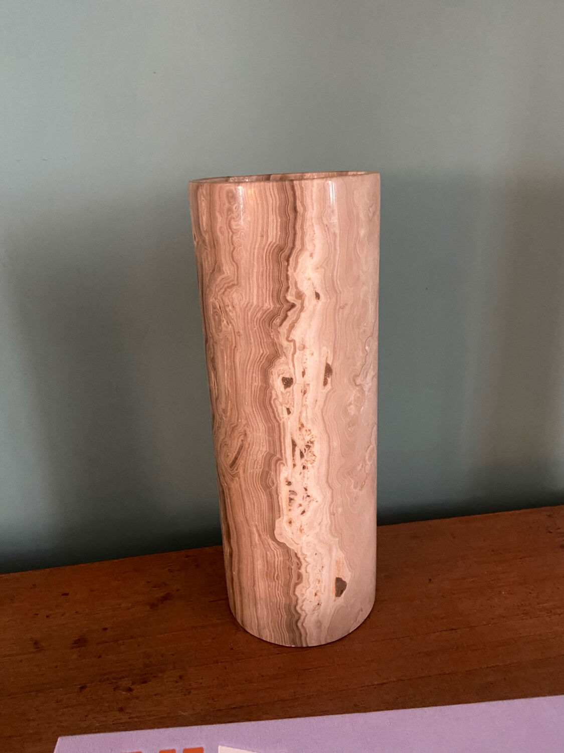 Vintage onyx marble vase