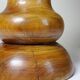 Impressive vintage Scandinavian style lamp designed with turned sculpted wood and a ring.