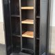 Black metal cabinet 2 doors and shelves
