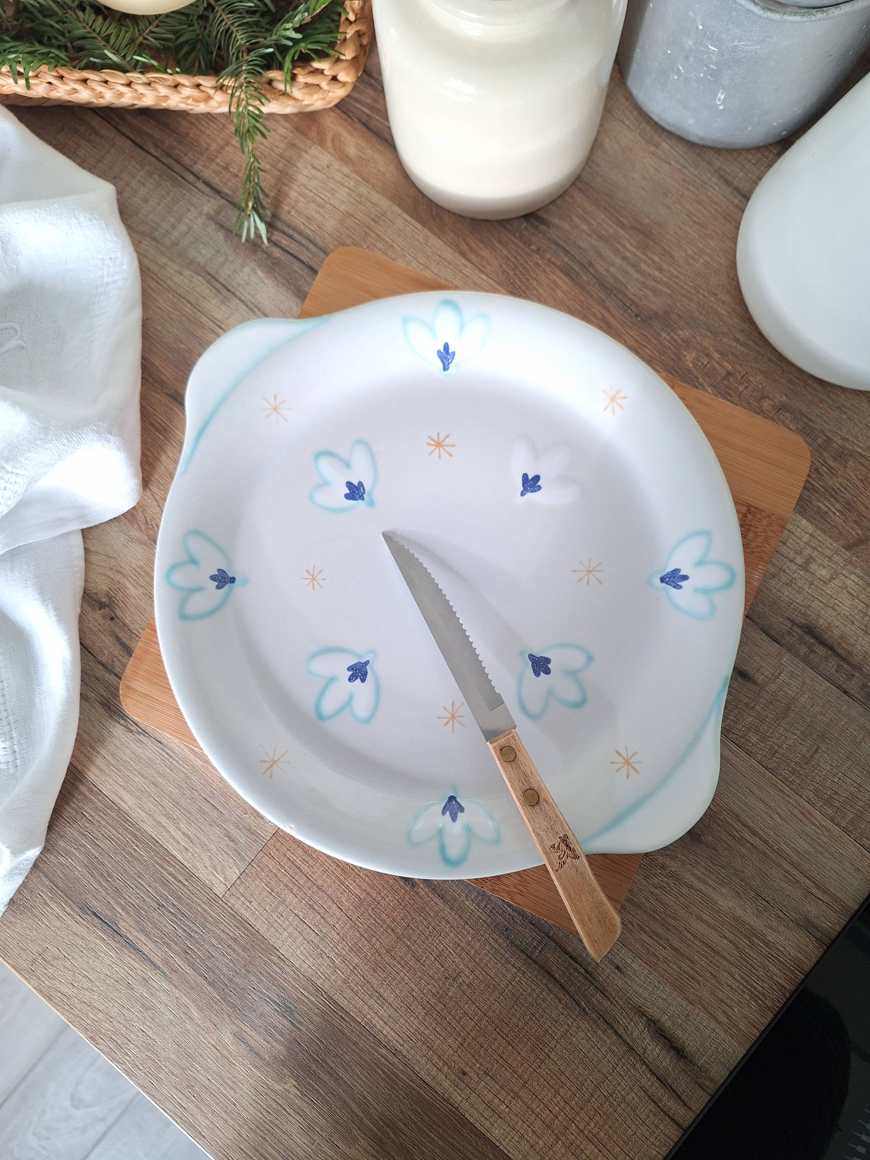 Blue pie dish Belgian manufacture Boch