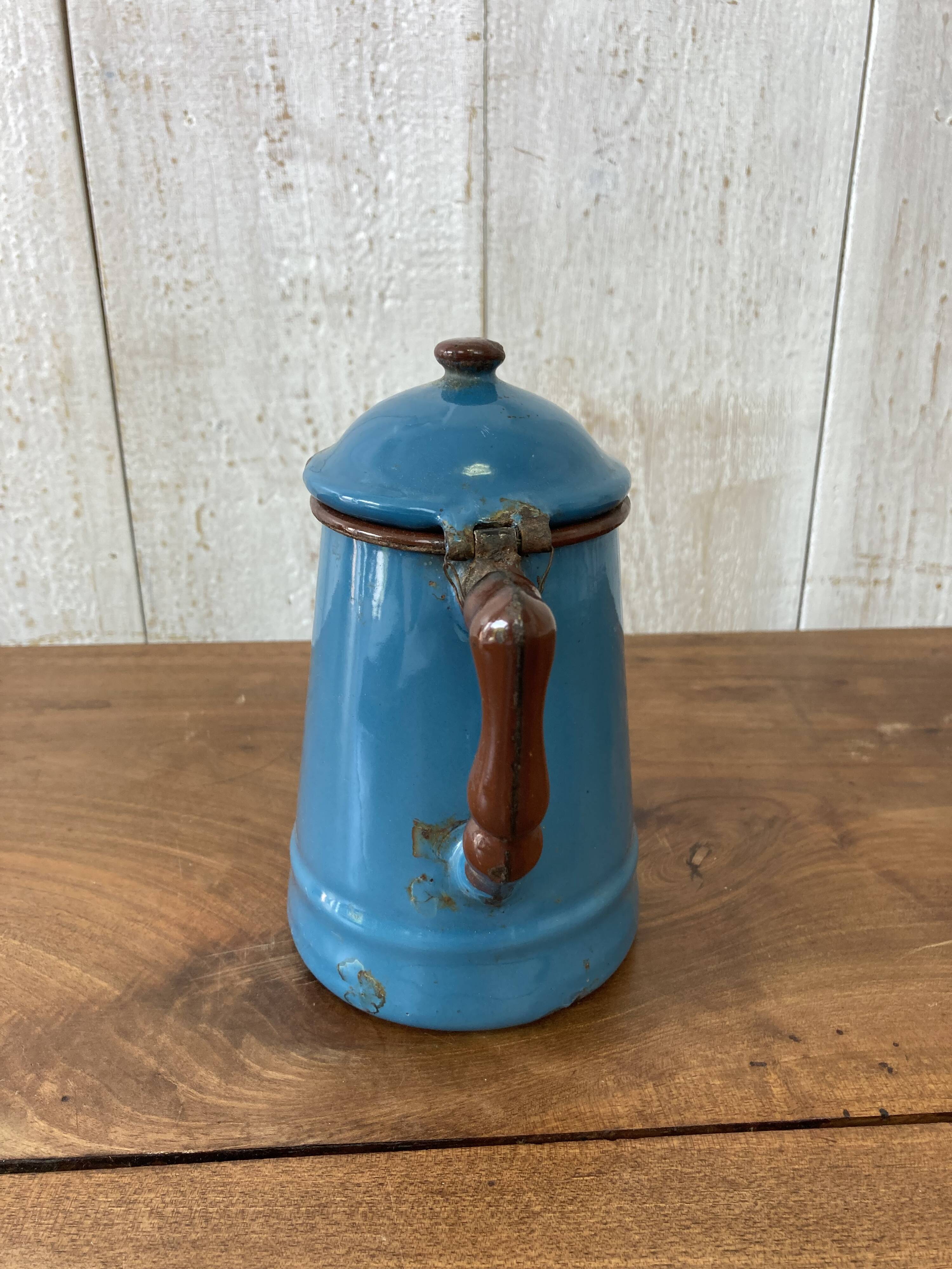 Vintage enameled coffee pot