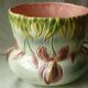 Cache pot en barbotine st clement decor iris