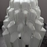 Ancien grand plafonnier lampe à poser globe Skyscraper verre Art déco