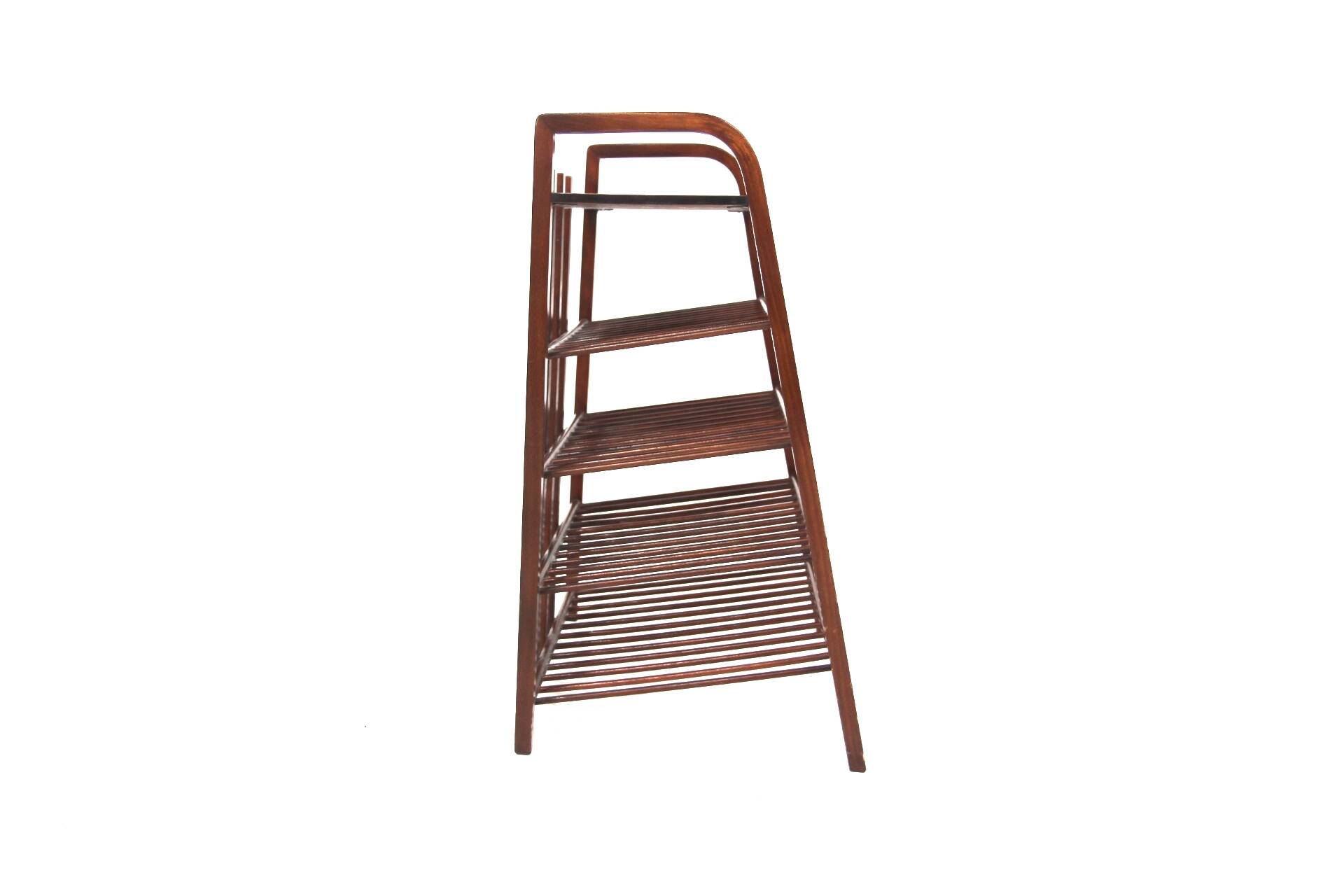 Scandinavian beech magazine rack, Sweden, 1960