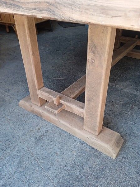Farmhouse table / countryside natural solid wood