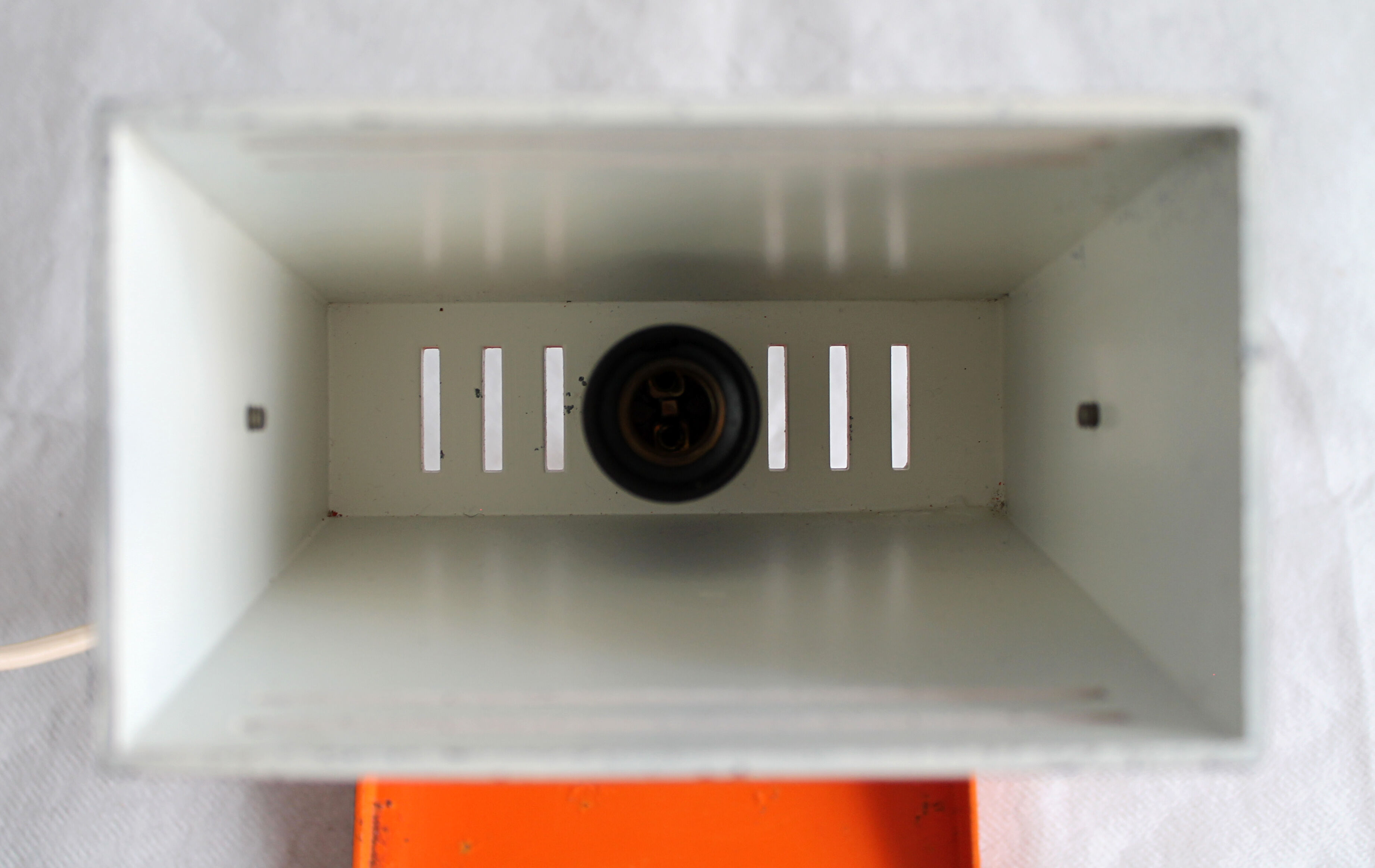 Lamp 70s orange metal