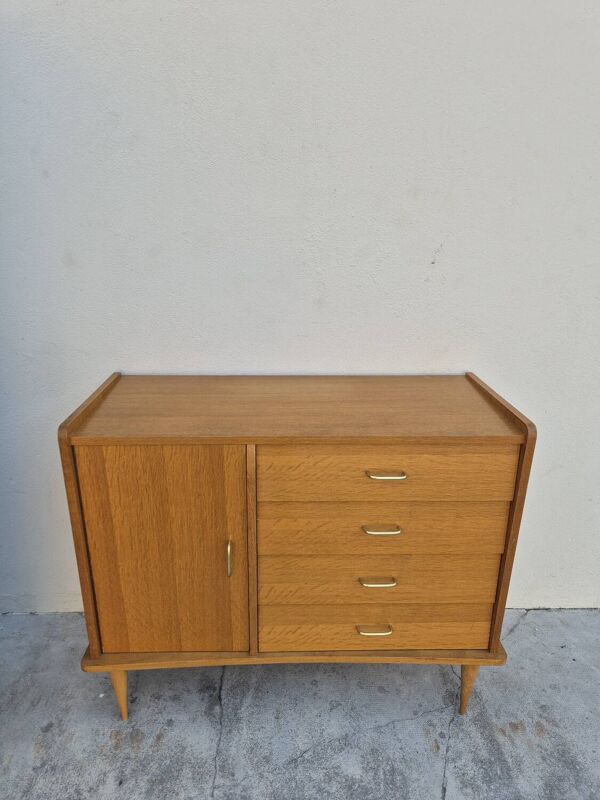 Enfilade bahut commode vintage 1950s chêne