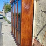 4-door bookcase in solid walnut circa 1880