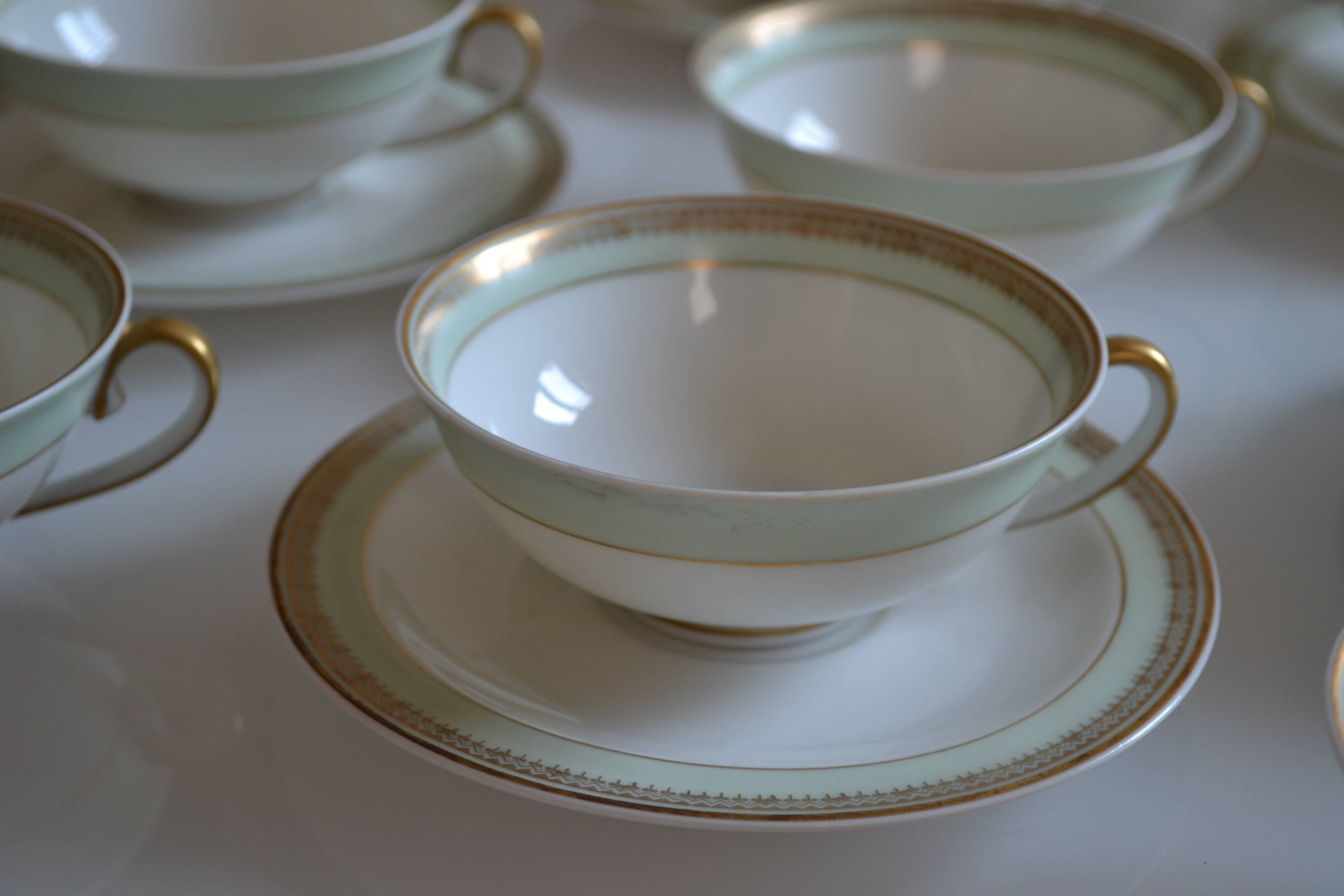Service à thé ou à café porcelaine de Limoges A. Giraud & Brousseau 1940