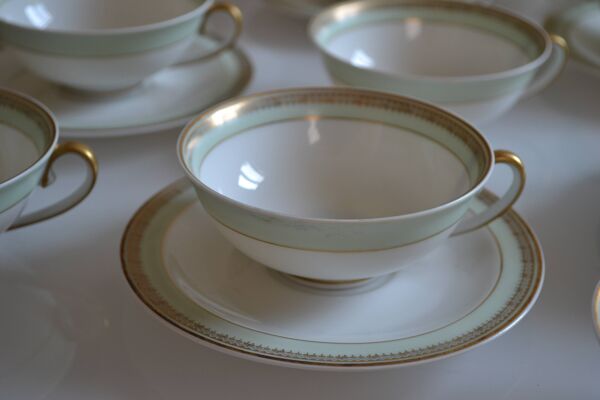 Service à thé ou à café porcelaine de Limoges A. Giraud & Brousseau 1940