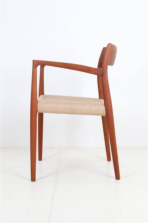 Armchair “#57” by Niels Otto Møller / Teak / Paper cord / Fully restored / 1960s / 1970s / Danish Modern Design