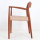 Armchair “#57” by Niels Otto Møller / Teak / Paper cord / Fully restored / 1960s / 1970s / Danish Modern Design