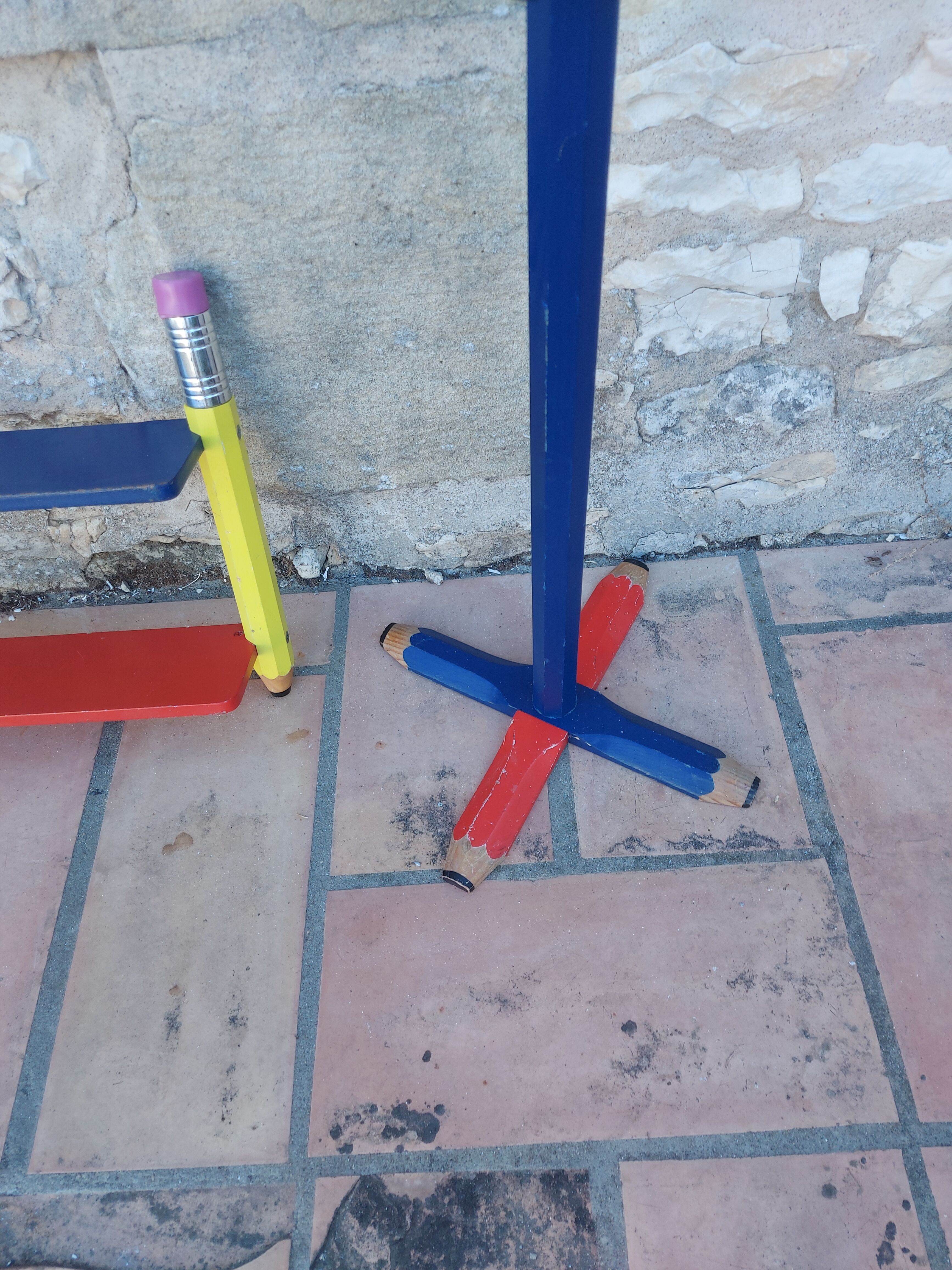 Coat rack and pencil shelf 80'S , Design Pierre Sala