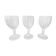 Set de 3 verres à vin blanc en verre taillé