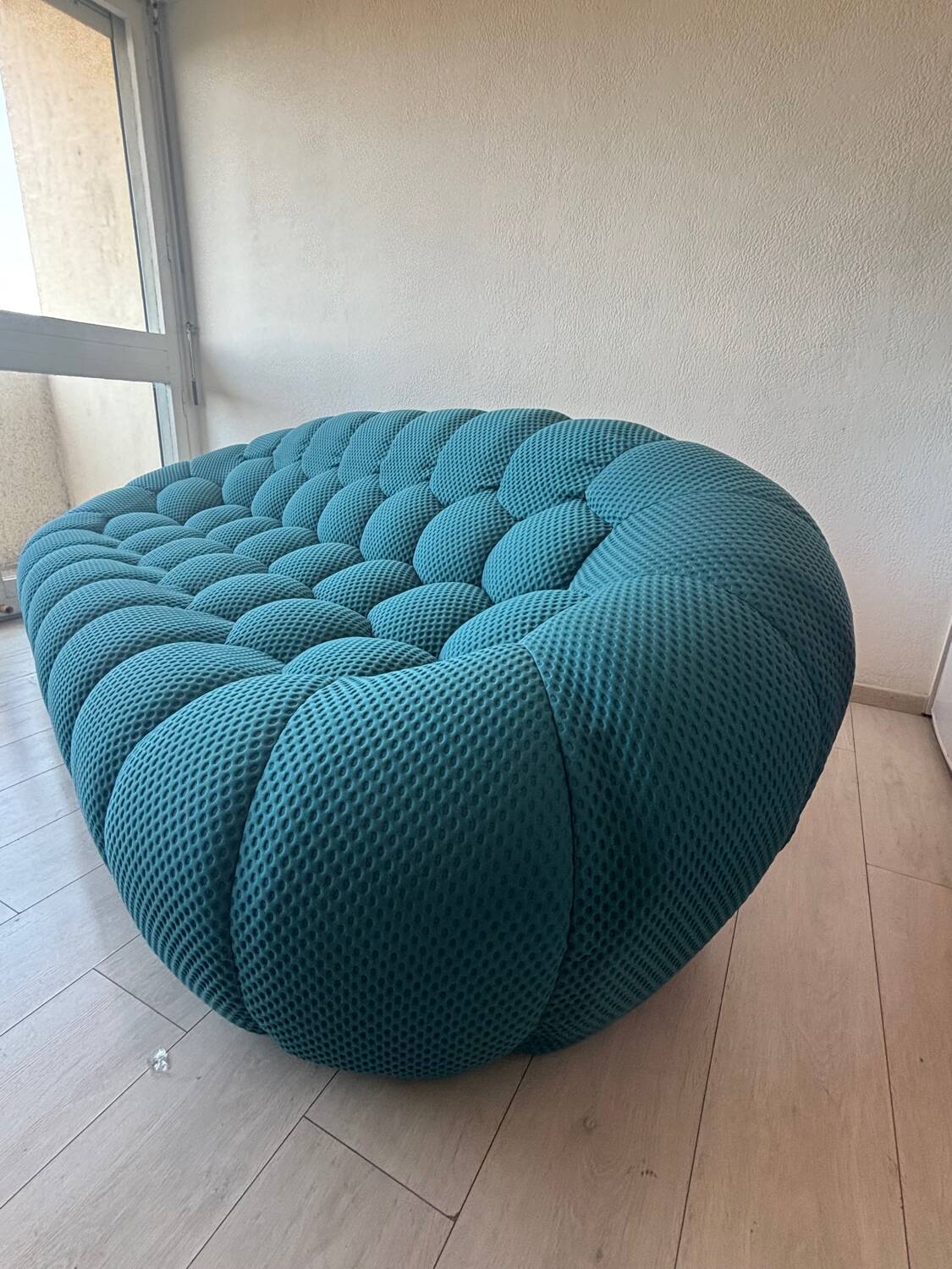 Canapé bubble bleu turquoise