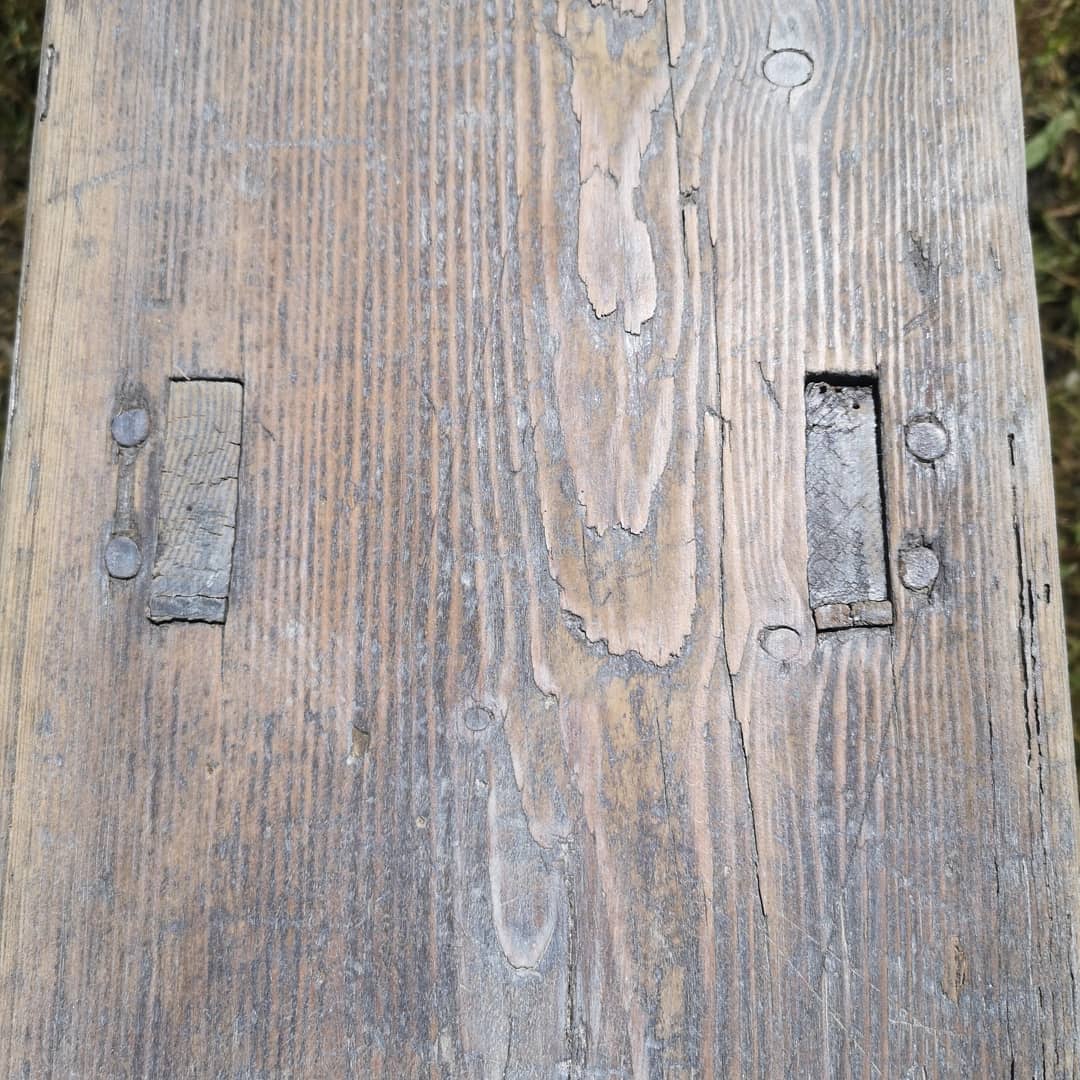 Old farm bench