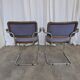 Set of 2 Vintage Office Purple Cesca Style Armchair / Stol Kamnik Yugo