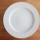 Set of 6 flat plates in porcelain liserets or Guy Degrenne
