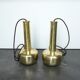 Pair of suspensions "Guldpendel" vintage brass by Vilhelm Lauritzen for Louis Poulsen