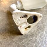 Wall lamp in earthenware and white opaline