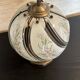 Lampe de chevet verre floral & laiton